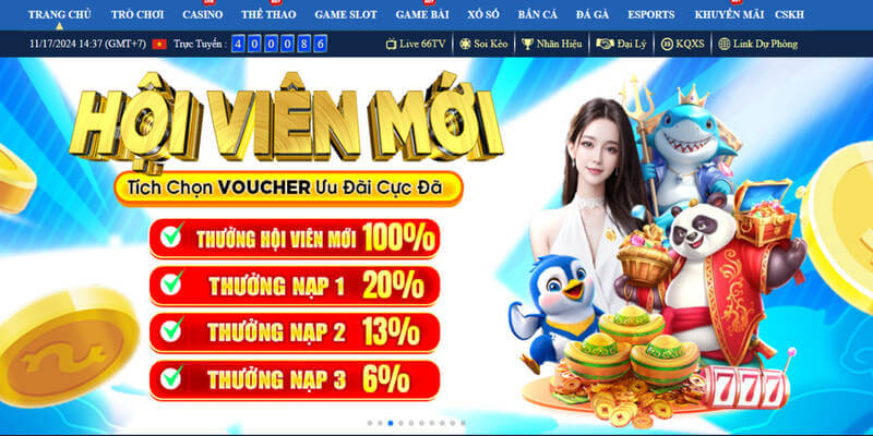 Thưởng hấp dẫn khi đăng ký thành công